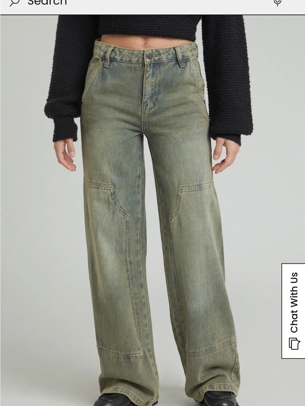 Pacsun Women’s High Waisted Baggy Carpenter Jeans in Medium Indigo